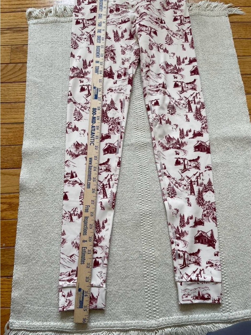 My Sunday Ski TOILE DE JOUY BASE LAYER SET In Cabernet Ski Base Layer NWT - Picture 8 of 8